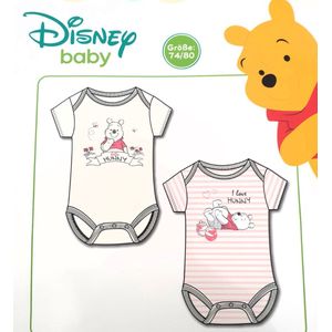 Disney Baby Winnie the Pooh Romper - 2 stuks - Maat 74/80