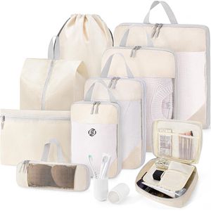 Equivera Koffer Organizer Set - Packing Cubes - Bagage Organizer Set - Compressie Rits - Compression Cube - Premium