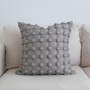 Kussenhoes - 1 verpakking - Plaid vierkante kussenhoes - Zachte en donzige plaid kussensloop - Decoratieve kussenhoes - Geschikt voor slaapbank stoel woondecoratie - 50x50cm
