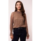 G-Maxx - Bruine Top - Dames - Lange Mouwen