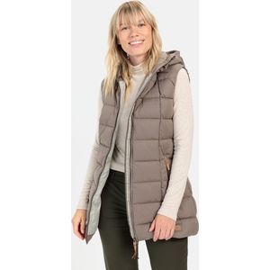 camel active Lang vest met capuchon - Maat womenswear-42 - Walnoot