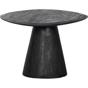 Salontafel zwart 70 cm by Shopsahopsa - Mangohouten blad - Voelbare houten stuctuur - Stoere IndustriÃ«le look