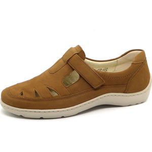 Waldläufer Dames Bandschoen - 496510-191-050 Camel - Wijdte H - Maat 4½
