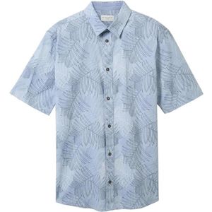 Tom Tailor Overhemd Overhemd Met Korte Mouwen En Print 1040128xx10 35095 Mannen Maat - L