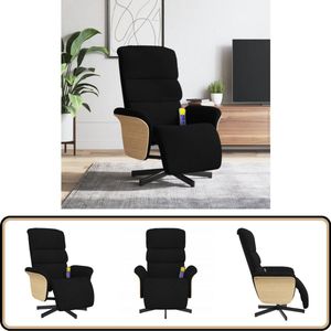 vidaXL Massagestoel - Verstelbaar - Voetensteun - Zwart Massagestoel - Relaxstoel - Massage Fauteuil - Elektrische Massage - Wellness