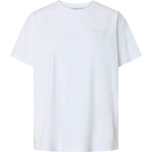 Pieces T-shirt Pcalifi Fasttrack Ss Oversize Tee J 17163845 Bright White/small Cosmopolitan Dames Maat - M