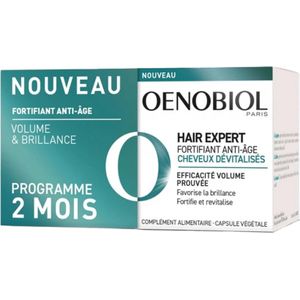Oenobiol Hair Expert Versterkend Anti-Ageing Gedevitaliseerd Haar Set van 2 x 30 Capsules