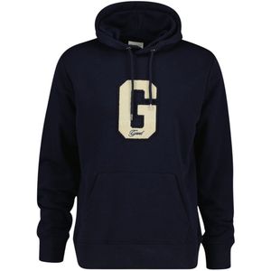 Gantvoor mannen. 2067092 Sweater G Badge beige (S), Casual, Katoen