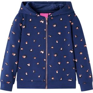 vidaXL - Kindervest - met - capuchon - 92 - marineblauw