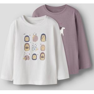 NAME IT - NMFVEEN 2P LS NREG TOP - Meisjes - Lange Mouwen Shirts - 2-Pack