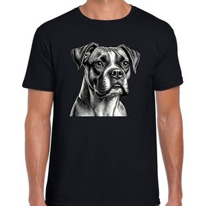 Bellatio Decorations Cadeau/verkleed T-shirt heren - zwart - Boxer hond - hondenliefhebber S