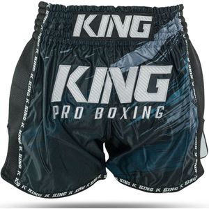 King Pro Boxing Storm 1 Muay Thai Shorts - zwart/donkerblauw S