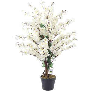 Witte Bloesem boom | 90cm | Japanse Bloesem - wit - zijde Bloesem kunstplant