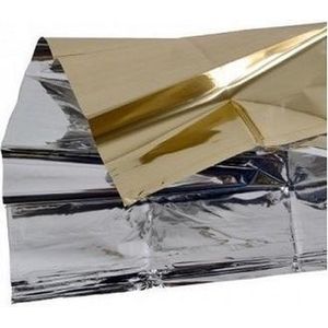 NOOD DEKEN Noodeken, Reddingsdeken, veiligheidsdeken Nooddeken Reddings deken Isolatiedeken – Zilver, Goudkleurig