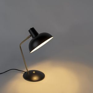 QAZQA milou - Moderne Bureaulamp - 1 lichts - H 380 mm - Zwart - Woonkamer | Slaapkamer | Keuken