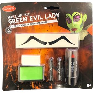 Green Evil Lady Make-Up Kit - Halloween schminkset