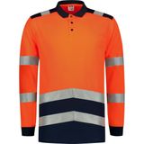 Tricorp Poloshirt High Visibility Bicolor Lange Mouw 203008 - Oranje - Maat 6XL