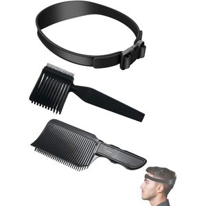 3-delige tondeuseset voor heren - haartrimmer en kam - zwart - siliconen