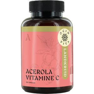Vitamine C Capsules 180 stuks – Acerola vitamine c – Ondersteunt Collageen, Weerstand en Huidgezondheid – Ocin Vita