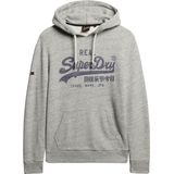 Superdry O-hals hoodie vintage logo grijs - L