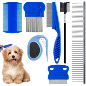 Stks Scheur Vlekverwijderaar Kam Set - Multifunctionele Vorm Huisdier Vlooienluizen Kam Verzorging Kam Huisdier Ontharing Tool Bont Kam voor Puppy Kitten.