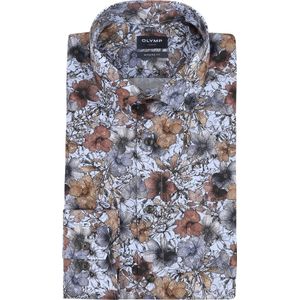 Olymp Luxor Overhemd Bloemenprint Multicolour - Maat 42 - Heren - Overhemden Formeel