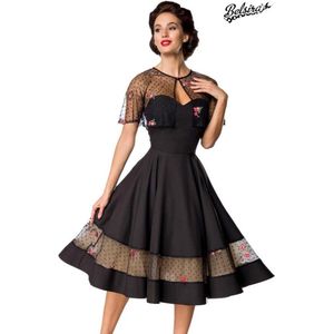 Belsira - Vintage Swing jurk - XS - Zwart
