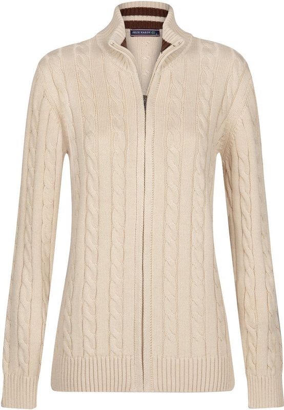 Felix Hardy - Kabelgebreid Vest - Beige - Dames