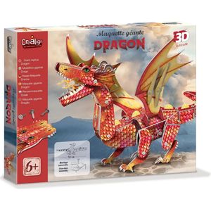 Dragon 3D - Knutselpakket - 50 cm - Knutseldoos - Bouwset