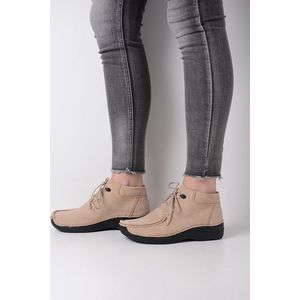 Wolky Hoge veterschoenen Seamy Moc safari nubuck