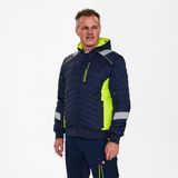 Engel - Cargo - Gewatteerd Jack - Blue Ink - Hi-vis Yellow