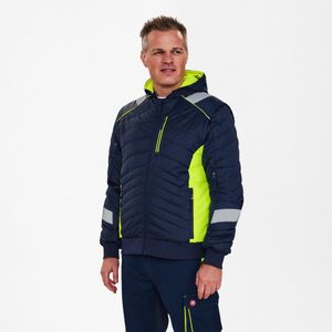 Engel - Cargo - Gewatteerd Jack - Blue Ink - Hi-vis Yellow