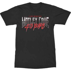 Motley Crue - 40 Years Heren T-shirt - L - Zwart