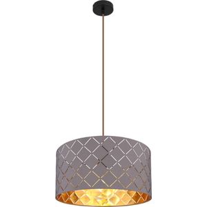 Hanglamp met roostervormige ponsen | 40 x 40 x 140 cm | Zwart | Woonkamer | Eetkamer