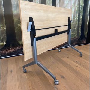 ABC Kantoormeubelen universele klaptafel hyper breed 140cm diep 80cm bladkleur beuken framekleur antraciet (ral 7016)