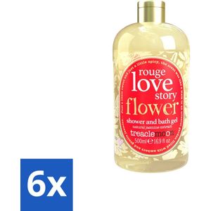 Treaclemoon – Bad- & Douchegel – Rouge Love Story – 500 ml - Voordeelverpakking - 6 stuks