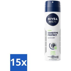 NIVEA MEN - Deodorant Spray - Sensitive Protect - 150 ml - Bulkverpakking - 15 stuks