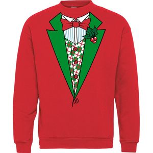 Kersttrui - Rood - Smoking - Foute Kersttrui Dames Heren