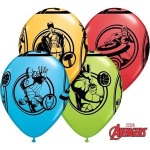 Marvel - The Avengers - Superhelden - Ballonnen - Feestballonnen - Kinderfeest - Versiering - Latex - 30cm - 6 Stuks.