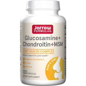 Jarrow Formulas Glucosamine + Chondroitin + MSM 120 Capsules