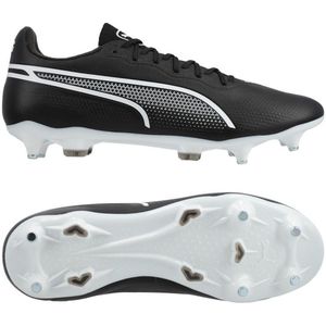 PUMA King Pro Mxsg - Voetbalschoenen - Zwart - Wit - Lage Laarzen - Mesh-tong
