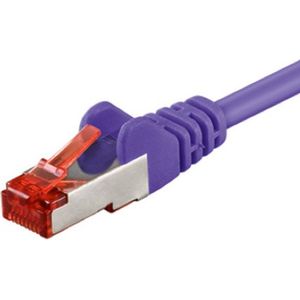 CAT6 S/FTP (PIMF) patchkabel / internetkabel 25 meter paars - netwerkkabel