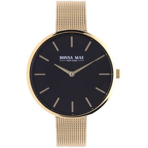 Lucardi Dames Donna Mae horloge mesh band goudkleurig - Horloge - Staal - Goudkleurig - 38 mm