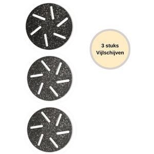 3 Vijlschijven voor BAESS Eeltverwijderaar - Vijlschijf - Schuurschijf - Kristal - Grof, Medium en Fijn