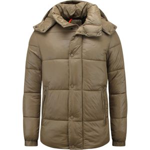 Warme Winterjas Heren - Puffer Jacket Mannen - Gewatteerde Jas - 8055 - Bruin