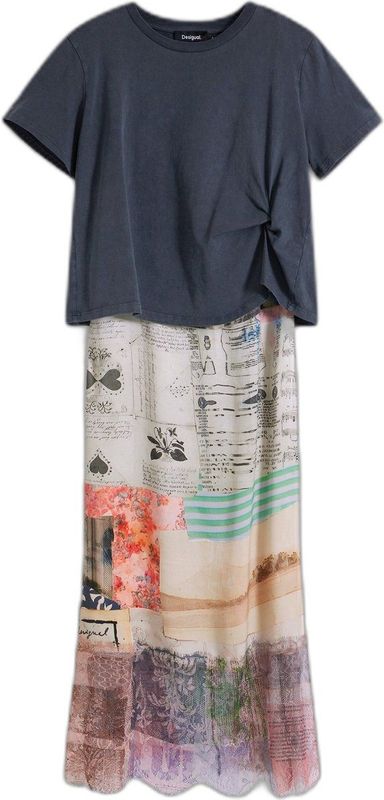 Desigual - Collage - T-shirt Jurk - Dames