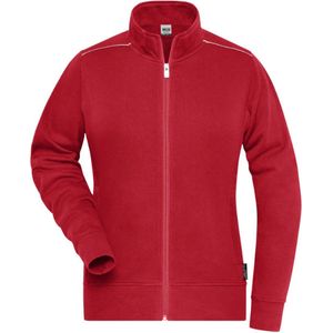 James & Nicholson Solid sweater jas met rits JN893 dames - Rood - XS