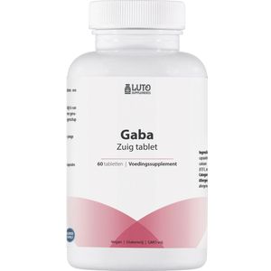 GABA met L-theanine - 700 mg GABA - 60 Zuig tabletten - Natuurlijke rustgever - Actief vitamine B6 (P-5-P) - Vegan - Luto Supplements