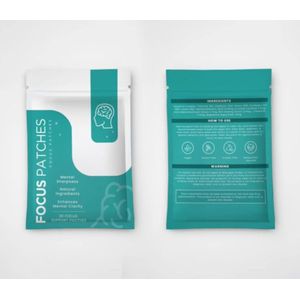 Focus Patches – 30 Pleisters | Natuurlijke Concentratie & Energie Booster | Met Ginseng, Vitamine B-complex, Lion’s Mane & Magnesium | Voor Mentale Focus & Productiviteit