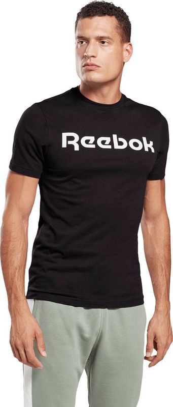 Reebok - Graphic Series Linear Logo - T-shirt - Zwart